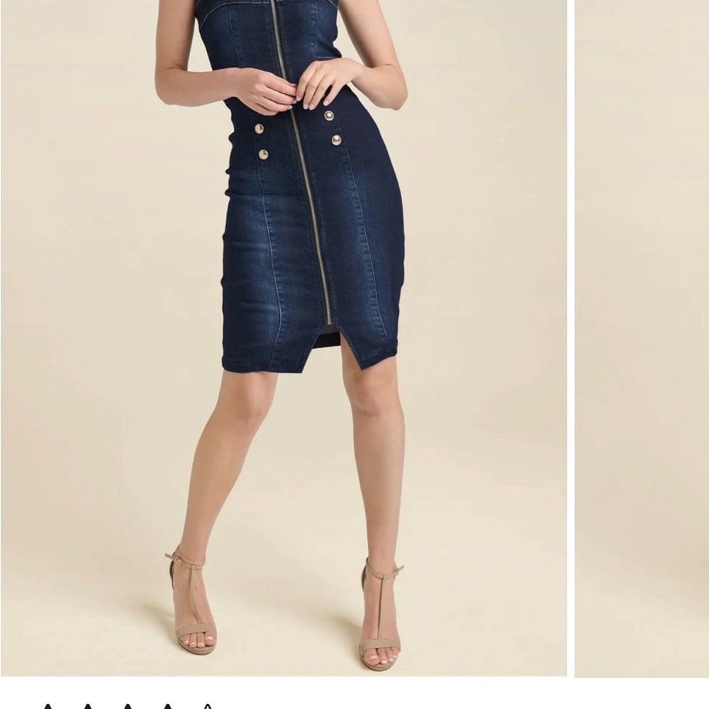 VENUS Strapless Dark Blue Dress